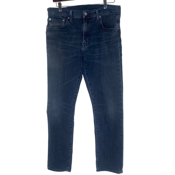 Levis Premium Mens Blue Denim Straight-Leg Jeans Size 33x30 (32x28) Big E - Picture 1 of 14